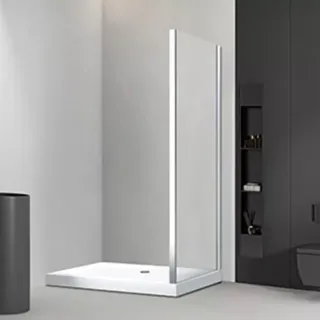 Боковая панель Veconi KP-01, 1000х1850 ,хром, стекло прозрачное